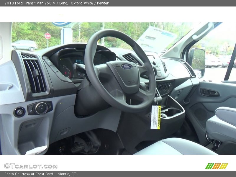 Oxford White / Pewter 2018 Ford Transit Van 250 MR Long