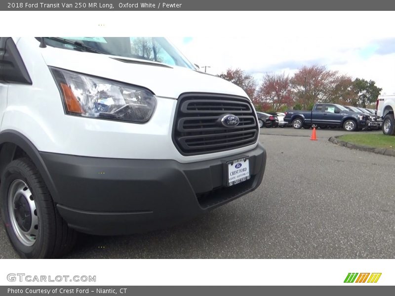 Oxford White / Pewter 2018 Ford Transit Van 250 MR Long