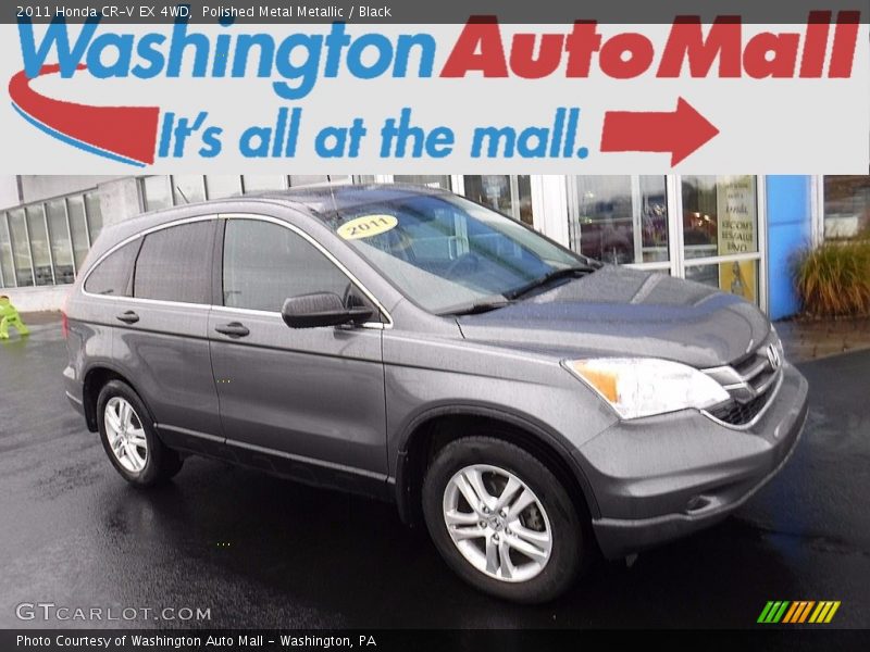Polished Metal Metallic / Black 2011 Honda CR-V EX 4WD