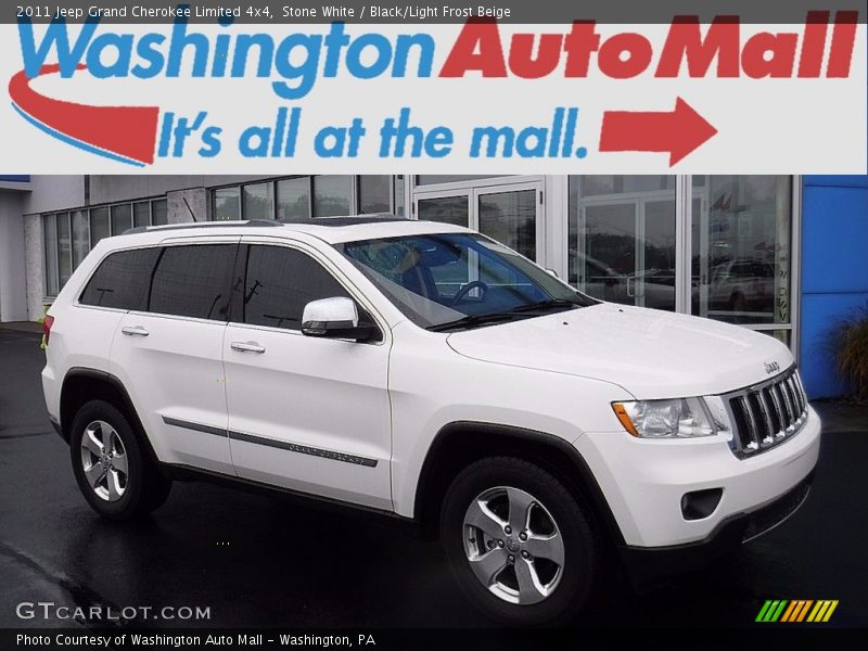 Stone White / Black/Light Frost Beige 2011 Jeep Grand Cherokee Limited 4x4