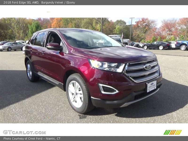 Burgundy Velvet / Ebony 2018 Ford Edge SEL AWD