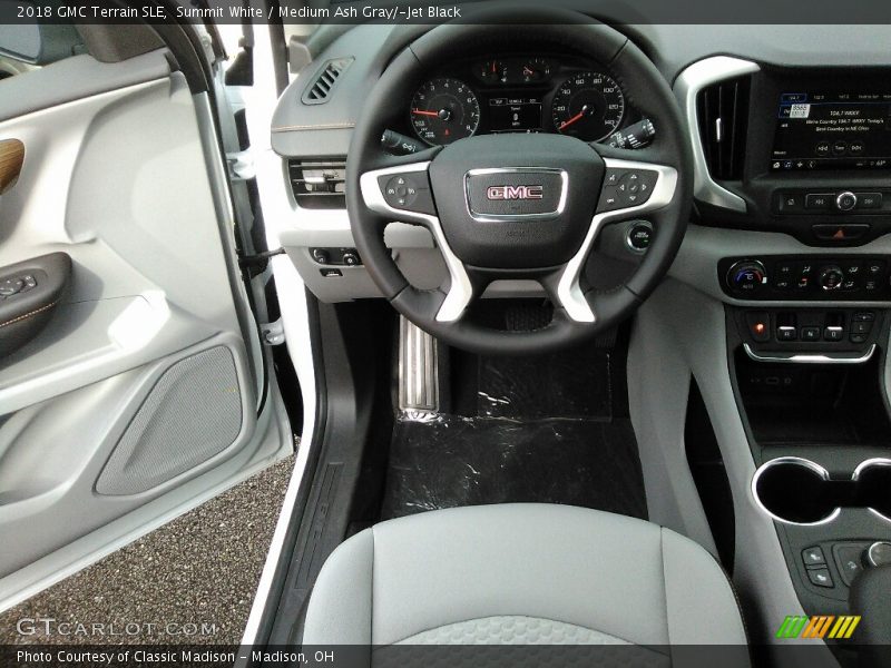 Summit White / Medium Ash Gray/­Jet Black 2018 GMC Terrain SLE