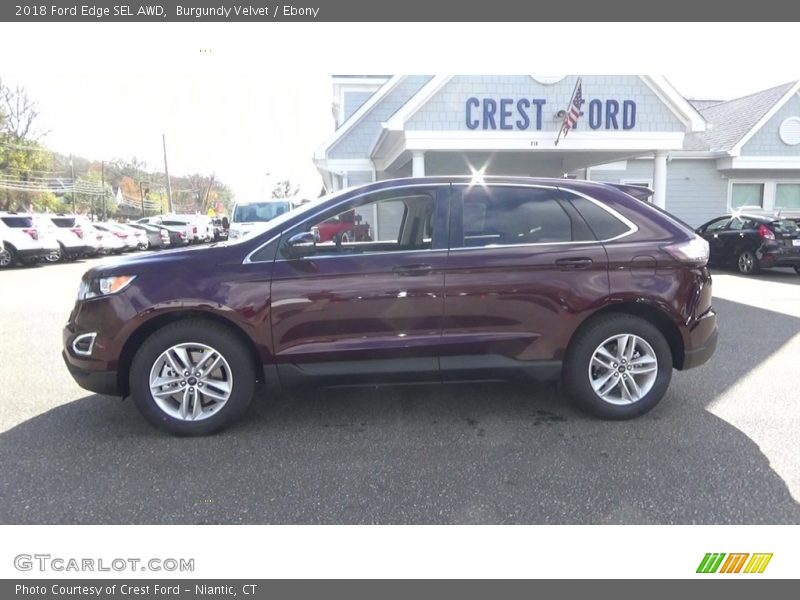 Burgundy Velvet / Ebony 2018 Ford Edge SEL AWD
