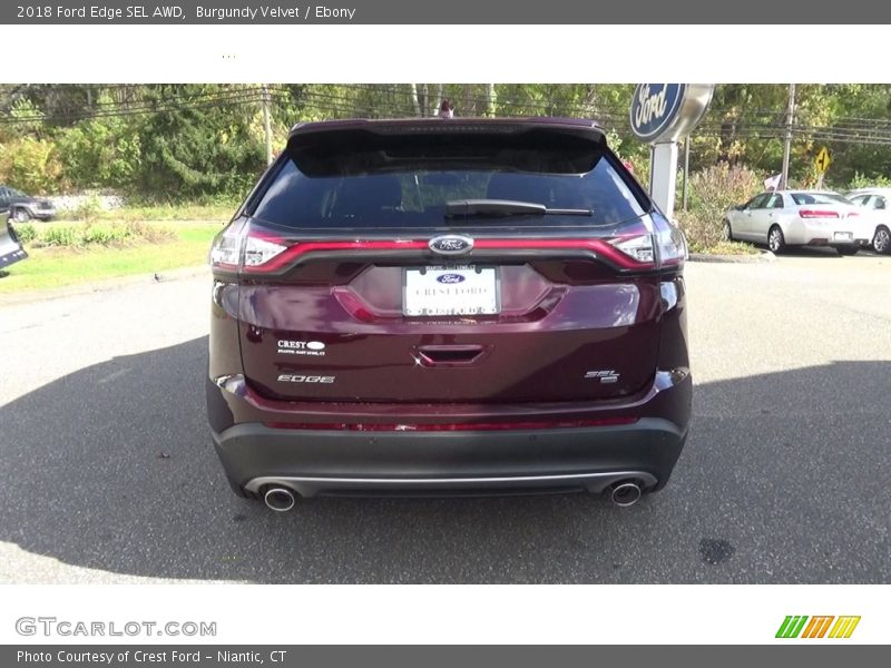 Burgundy Velvet / Ebony 2018 Ford Edge SEL AWD
