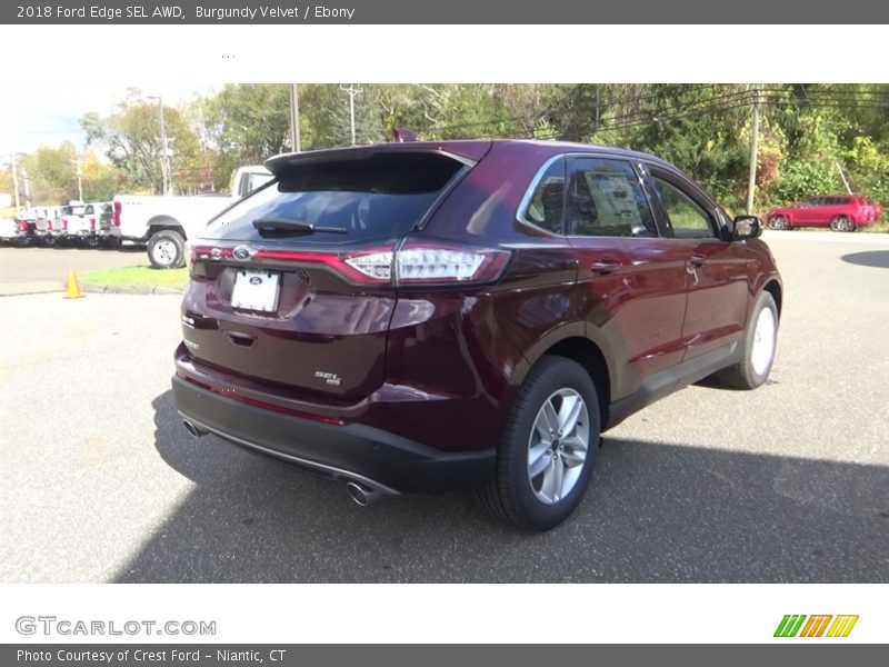 Burgundy Velvet / Ebony 2018 Ford Edge SEL AWD