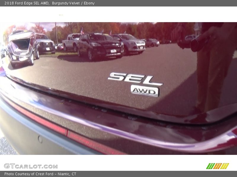 Burgundy Velvet / Ebony 2018 Ford Edge SEL AWD