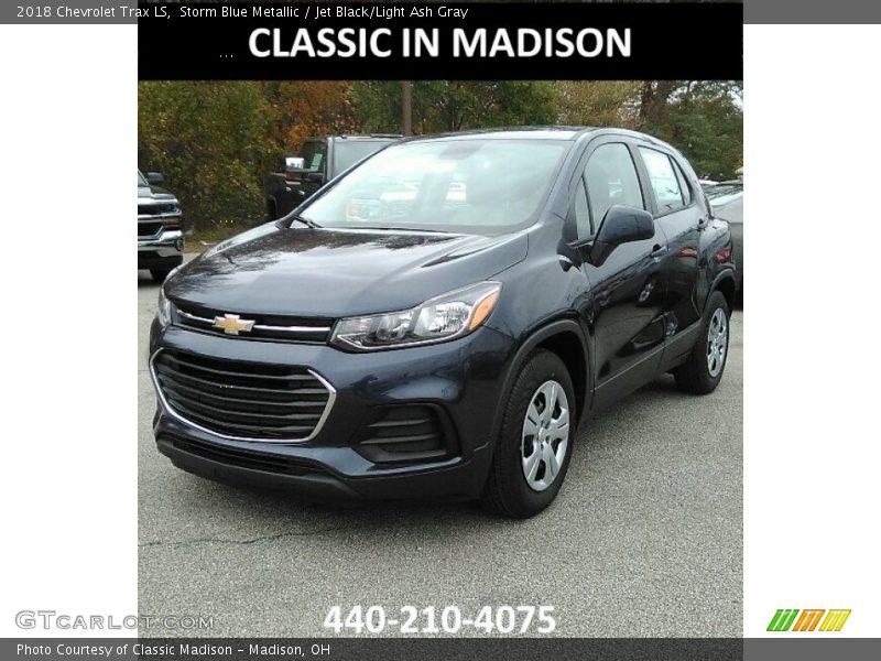Storm Blue Metallic / Jet Black/Light Ash Gray 2018 Chevrolet Trax LS