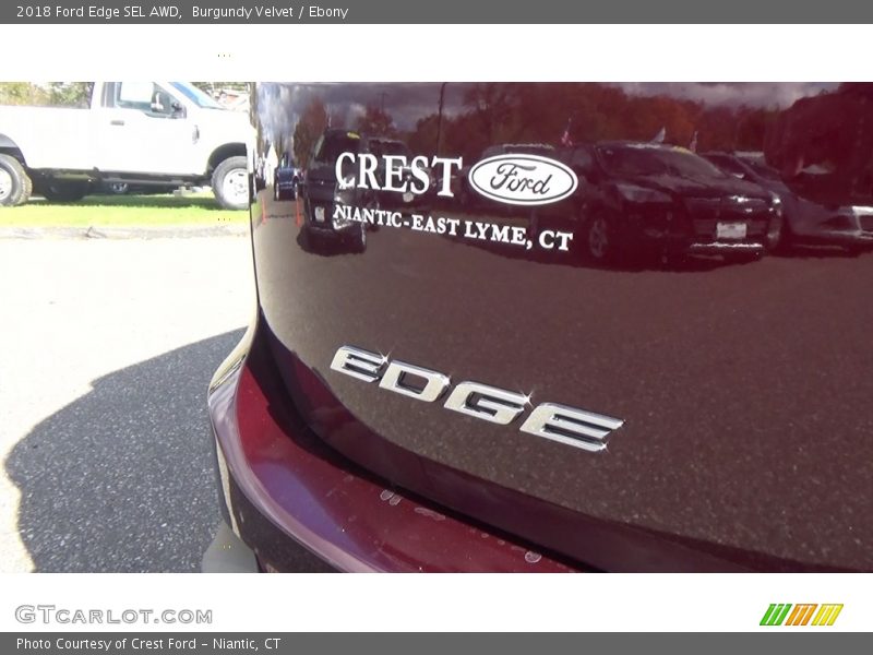 Burgundy Velvet / Ebony 2018 Ford Edge SEL AWD