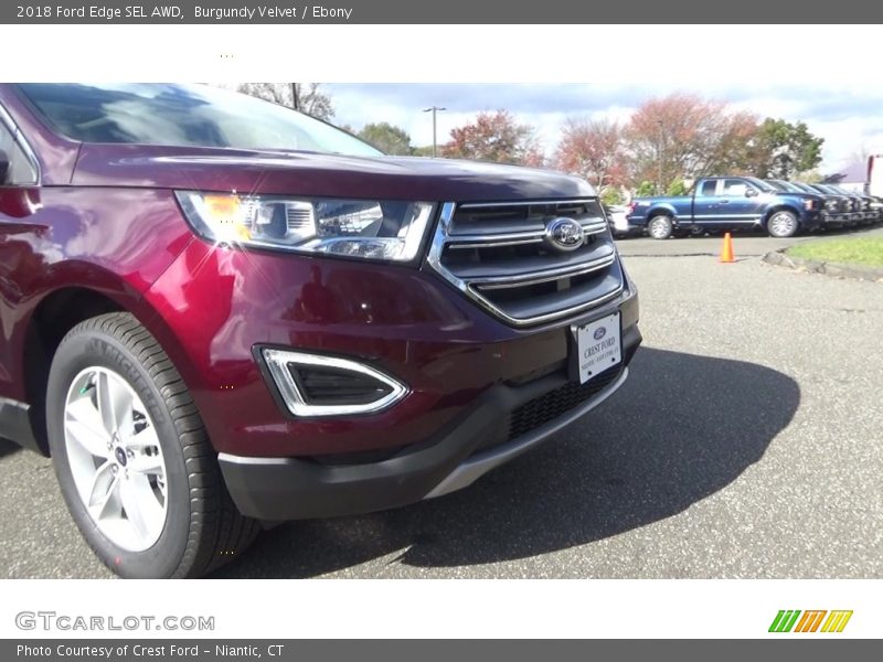 Burgundy Velvet / Ebony 2018 Ford Edge SEL AWD