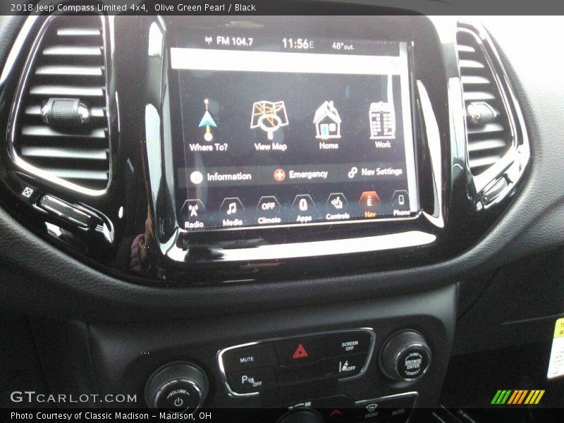 Olive Green Pearl / Black 2018 Jeep Compass Limited 4x4