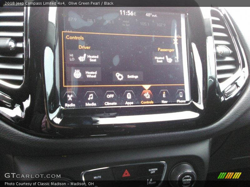 Olive Green Pearl / Black 2018 Jeep Compass Limited 4x4