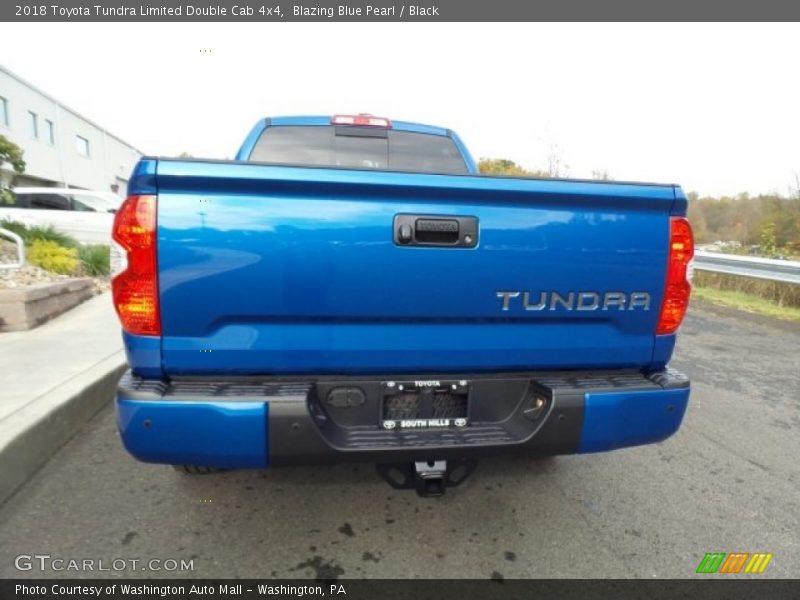 Blazing Blue Pearl / Black 2018 Toyota Tundra Limited Double Cab 4x4