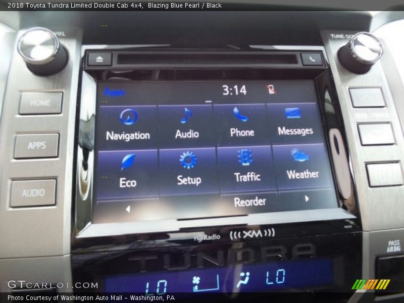 Blazing Blue Pearl / Black 2018 Toyota Tundra Limited Double Cab 4x4