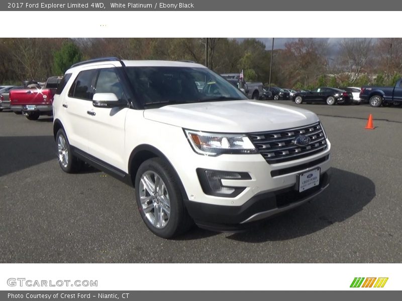 White Platinum / Ebony Black 2017 Ford Explorer Limited 4WD