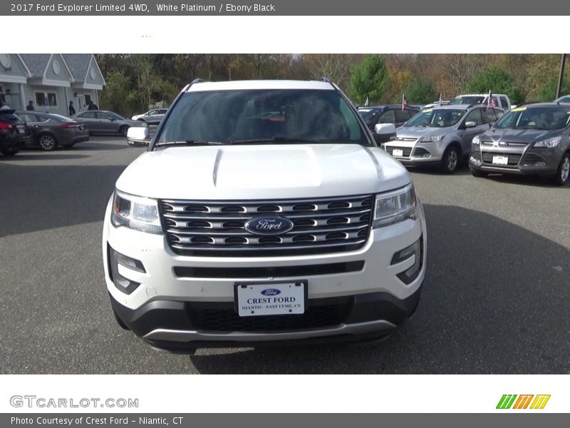 White Platinum / Ebony Black 2017 Ford Explorer Limited 4WD