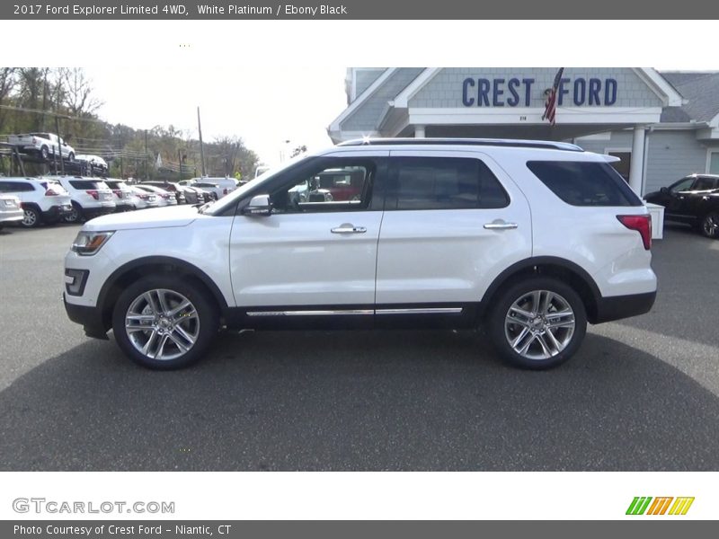 White Platinum / Ebony Black 2017 Ford Explorer Limited 4WD