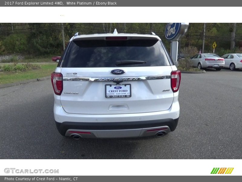 White Platinum / Ebony Black 2017 Ford Explorer Limited 4WD