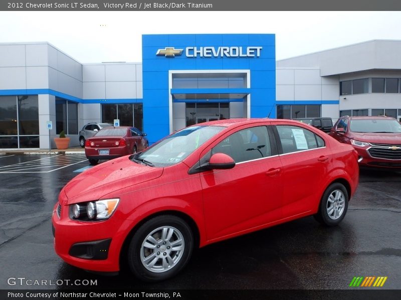 Victory Red / Jet Black/Dark Titanium 2012 Chevrolet Sonic LT Sedan