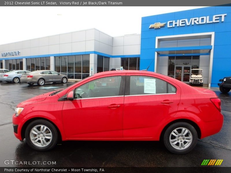 Victory Red / Jet Black/Dark Titanium 2012 Chevrolet Sonic LT Sedan