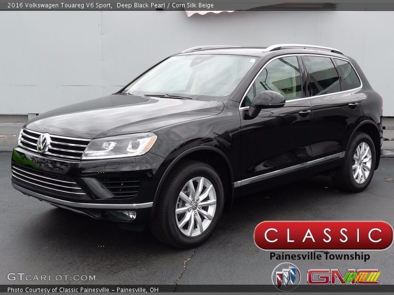 Deep Black Pearl / Corn Silk Beige 2016 Volkswagen Touareg V6 Sport