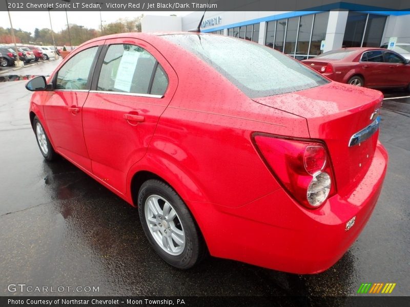 Victory Red / Jet Black/Dark Titanium 2012 Chevrolet Sonic LT Sedan