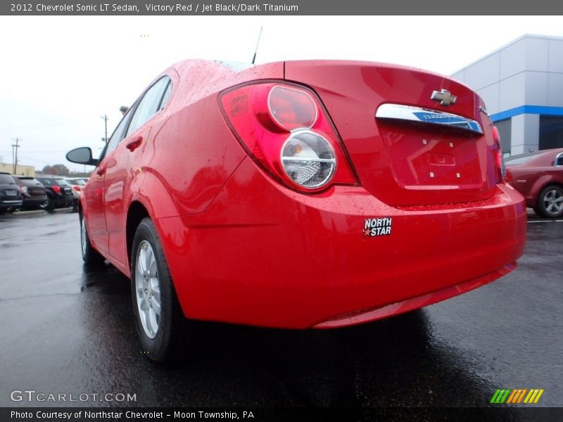 Victory Red / Jet Black/Dark Titanium 2012 Chevrolet Sonic LT Sedan