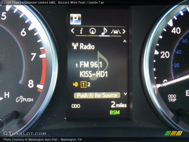 Blizzard White Pearl / Saddle Tan 2018 Toyota Highlander Limited AWD