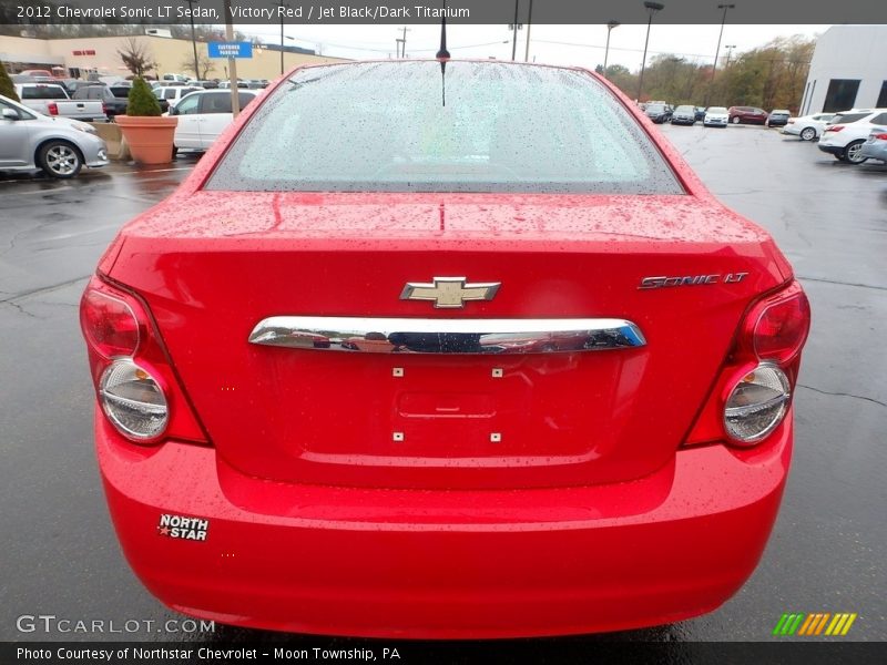 Victory Red / Jet Black/Dark Titanium 2012 Chevrolet Sonic LT Sedan