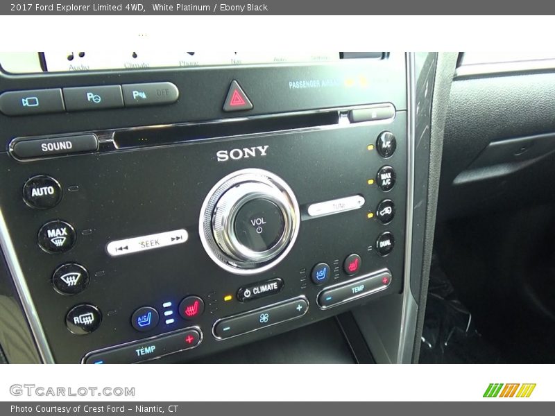 White Platinum / Ebony Black 2017 Ford Explorer Limited 4WD