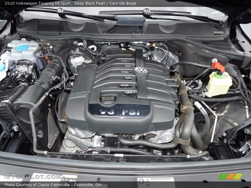 Deep Black Pearl / Corn Silk Beige 2016 Volkswagen Touareg V6 Sport