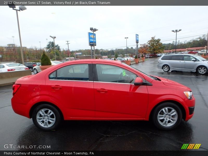 Victory Red / Jet Black/Dark Titanium 2012 Chevrolet Sonic LT Sedan