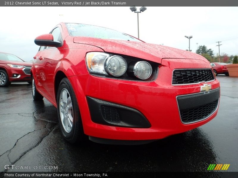 Victory Red / Jet Black/Dark Titanium 2012 Chevrolet Sonic LT Sedan