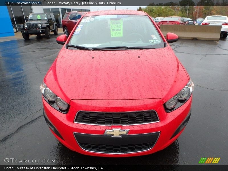 Victory Red / Jet Black/Dark Titanium 2012 Chevrolet Sonic LT Sedan
