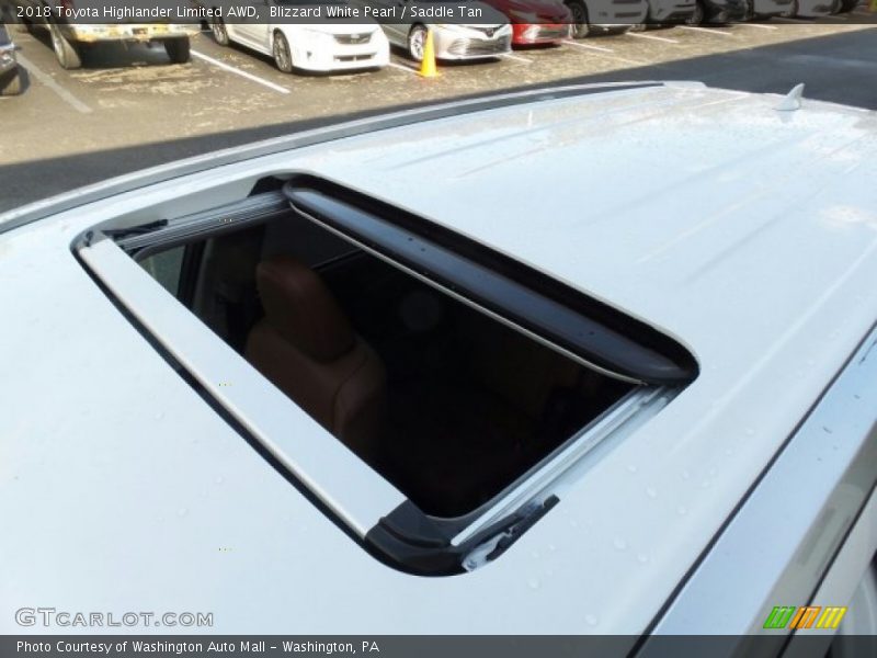 Blizzard White Pearl / Saddle Tan 2018 Toyota Highlander Limited AWD