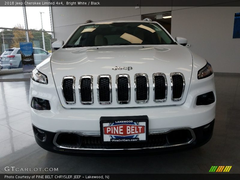 Bright White / Black 2018 Jeep Cherokee Limited 4x4