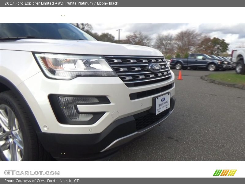 White Platinum / Ebony Black 2017 Ford Explorer Limited 4WD