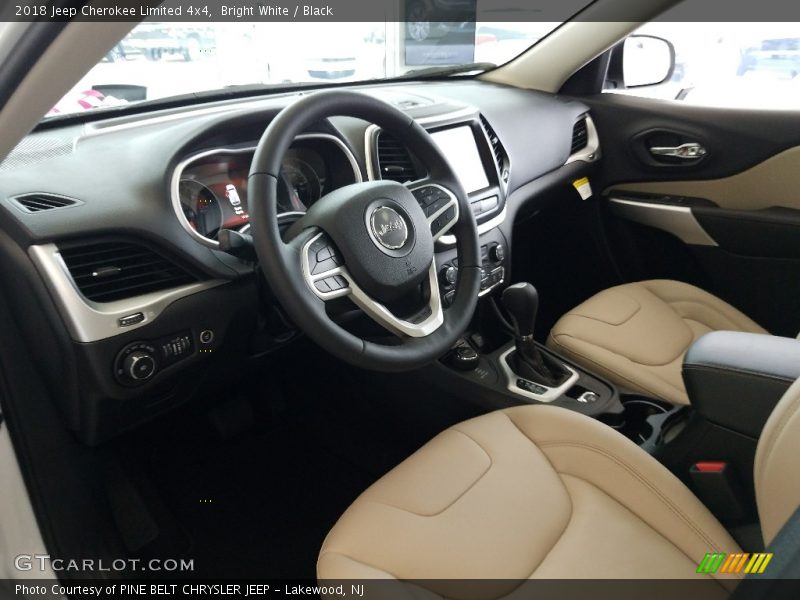 Bright White / Black 2018 Jeep Cherokee Limited 4x4