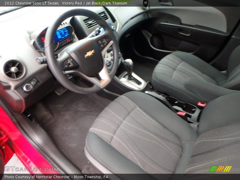 Victory Red / Jet Black/Dark Titanium 2012 Chevrolet Sonic LT Sedan