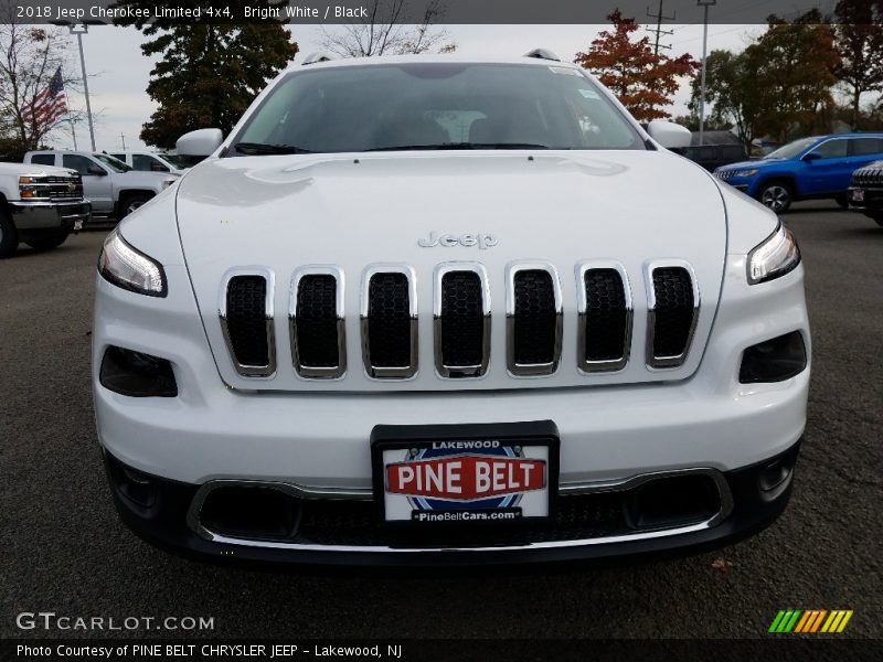 Bright White / Black 2018 Jeep Cherokee Limited 4x4