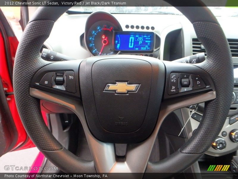 Victory Red / Jet Black/Dark Titanium 2012 Chevrolet Sonic LT Sedan