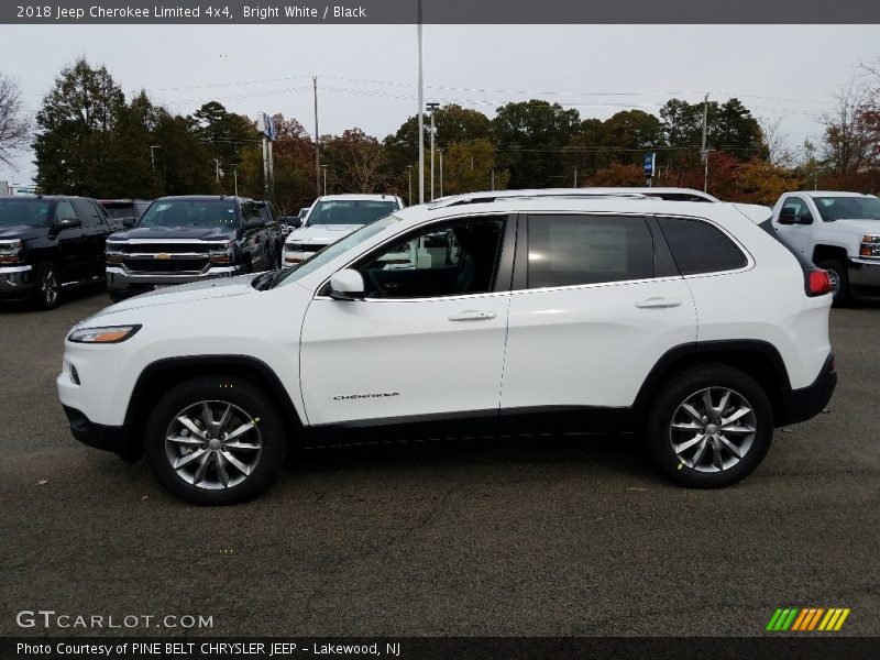 Bright White / Black 2018 Jeep Cherokee Limited 4x4