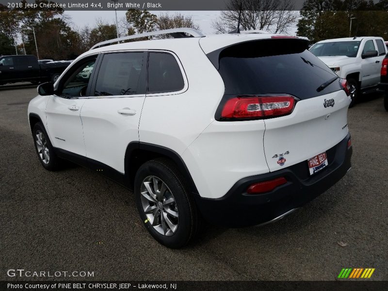 Bright White / Black 2018 Jeep Cherokee Limited 4x4