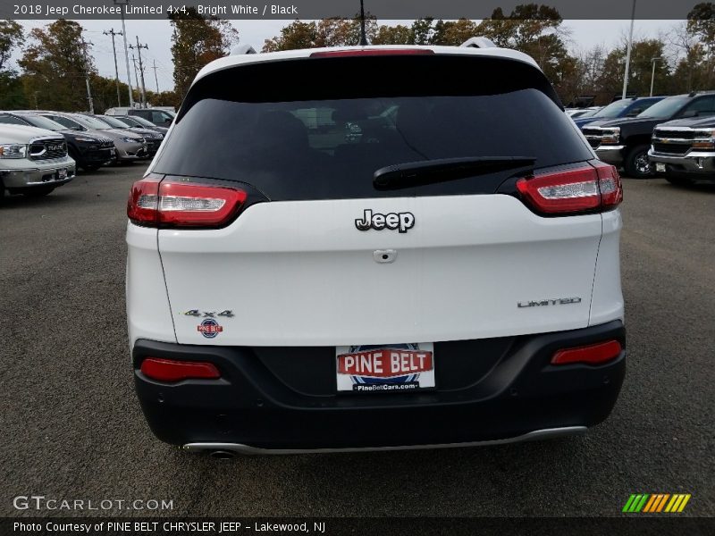 Bright White / Black 2018 Jeep Cherokee Limited 4x4