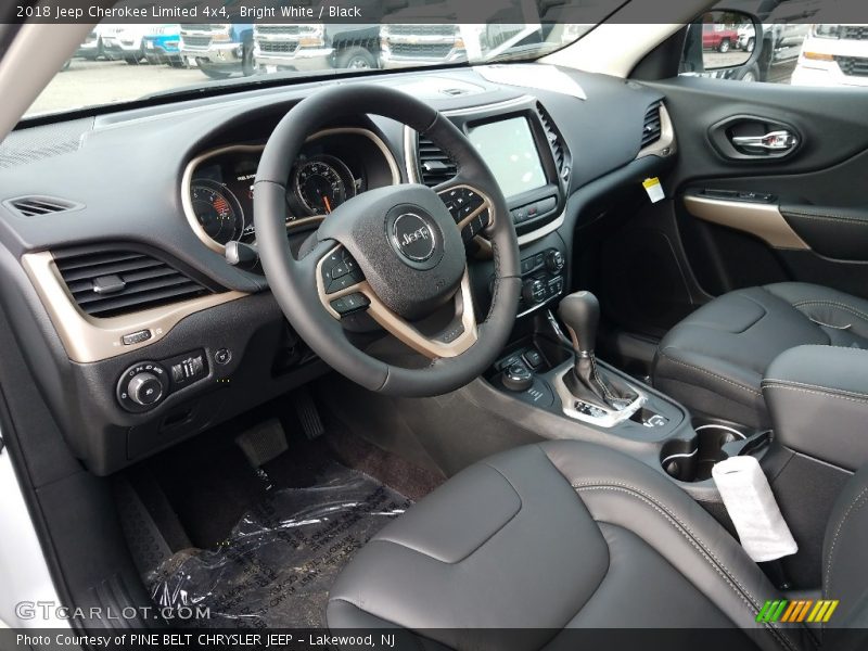 Bright White / Black 2018 Jeep Cherokee Limited 4x4
