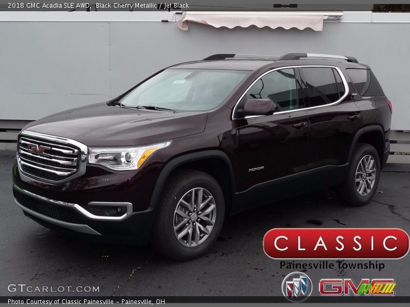 Black Cherry Metallic / Jet Black 2018 GMC Acadia SLE AWD