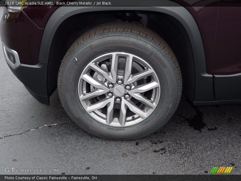 Black Cherry Metallic / Jet Black 2018 GMC Acadia SLE AWD