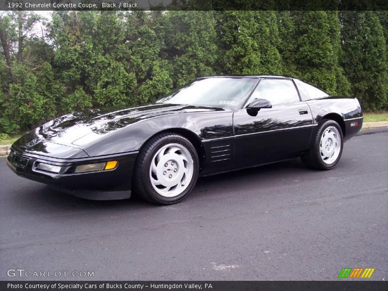 Black / Black 1992 Chevrolet Corvette Coupe