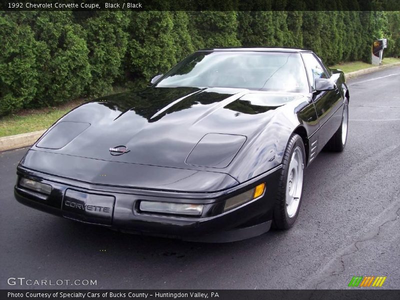 Black / Black 1992 Chevrolet Corvette Coupe