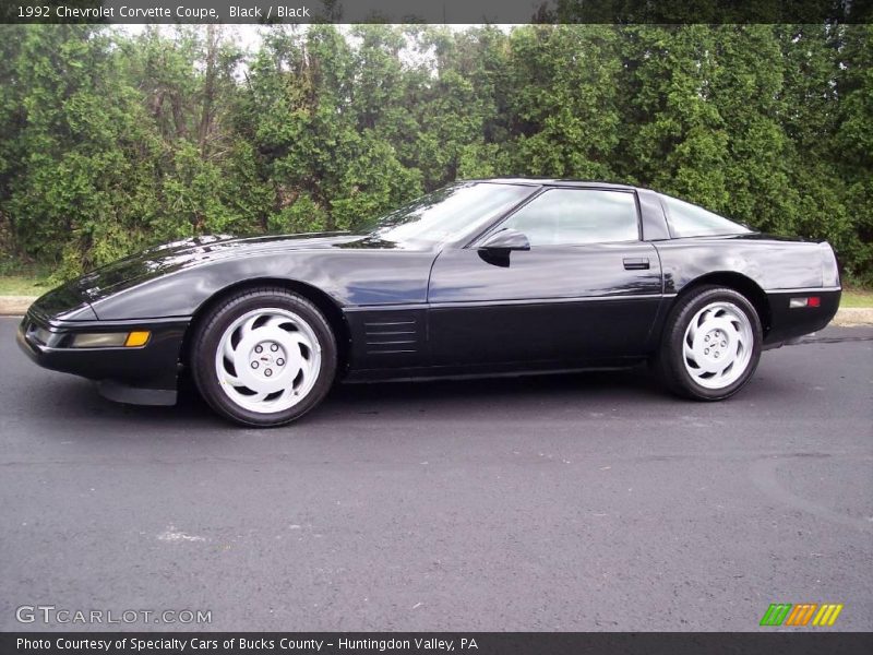 Black / Black 1992 Chevrolet Corvette Coupe