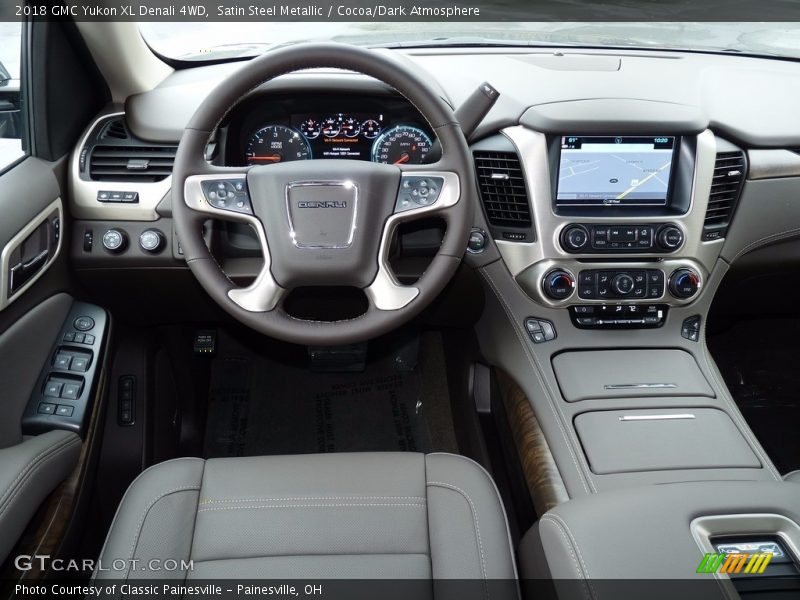 Satin Steel Metallic / Cocoa/Dark Atmosphere 2018 GMC Yukon XL Denali 4WD